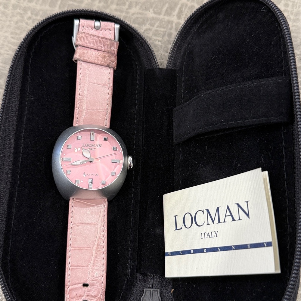 Locman Pink and Silver Watch